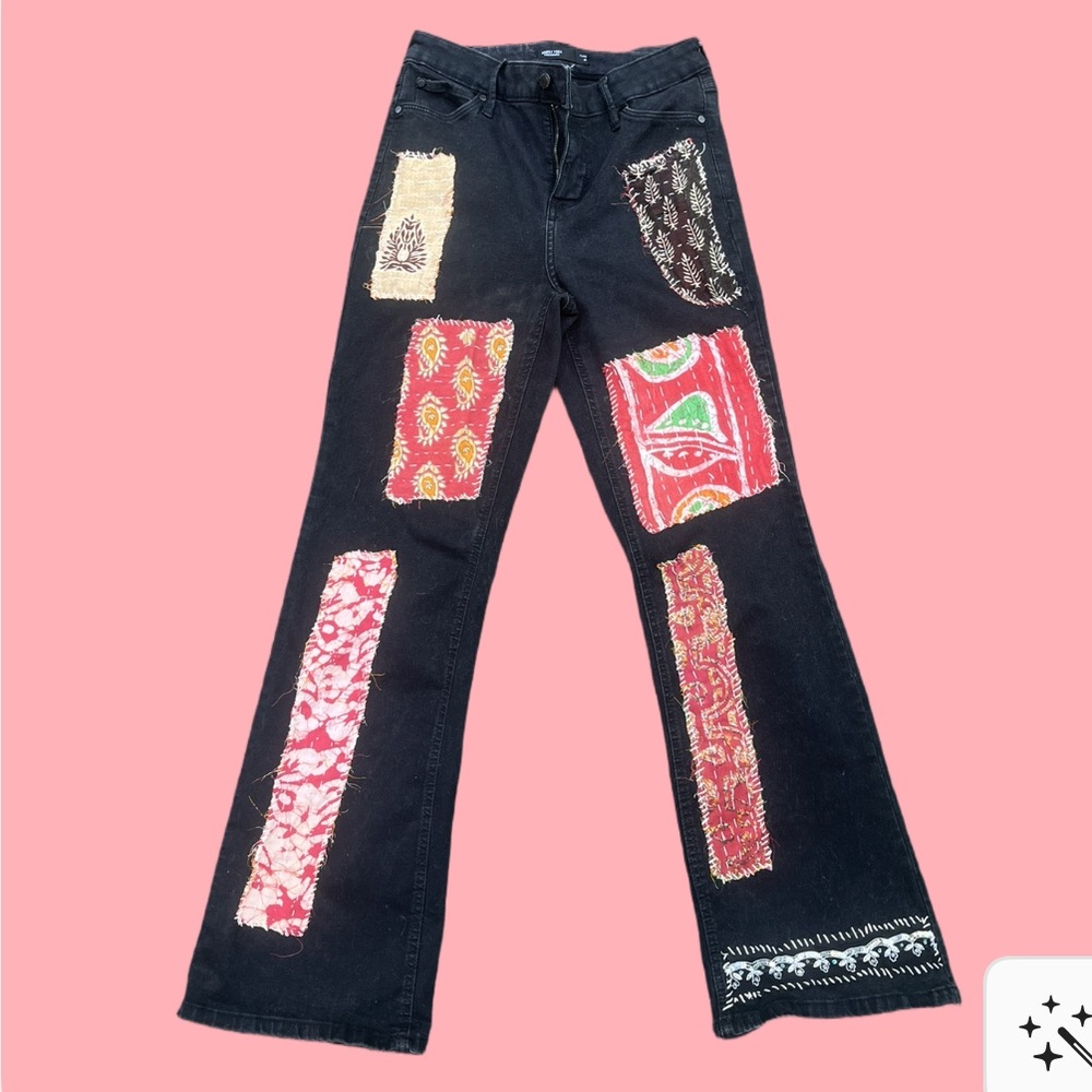 Patchwork Black Jeans by Simply Vera Wang